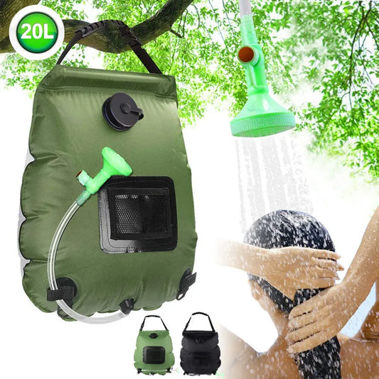 20L Solar Heat-Absorbing Portable Outdoor Shower Bag